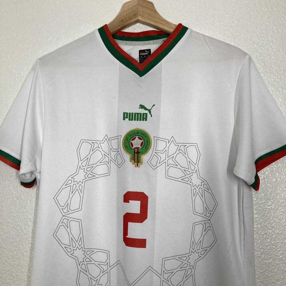 Morocco Soccer Jersey Youth  XL White Puma Hakimi 2 DryCell National Team Home - Picture 6 of 15